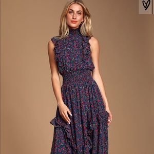 LULUs Evalina mock neck midi dress. bestseller!